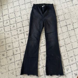 Knox Rose, size 4 flare leg jeans. Elastic waist, raw hem!